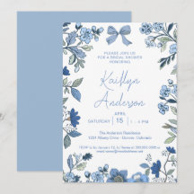Blue et blanc Chinoiserie douche de mariage