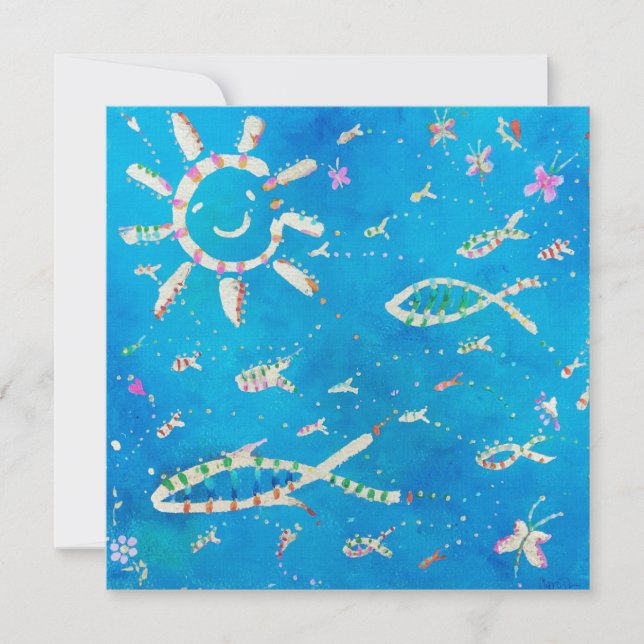 Invitation 'Blue Fish' (Devant)