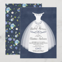 Blue Floral Elegance Bride Gown Fête des mariées