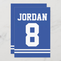 Invitation Blue Football Jersey - Sports Thème Anniversaire