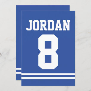 Invitation Blue Football Jersey - Sports Thème Anniversaire