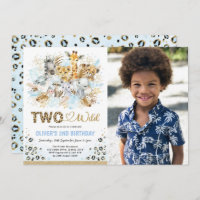 Blue Gold Tropical Safari Deux photos sauvages Ann