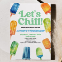 Blue Green Let's Chill Popsicle fête d'anniversair
