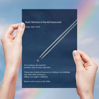 Invitation ©Blue High Altitude Avion Destination Mariage