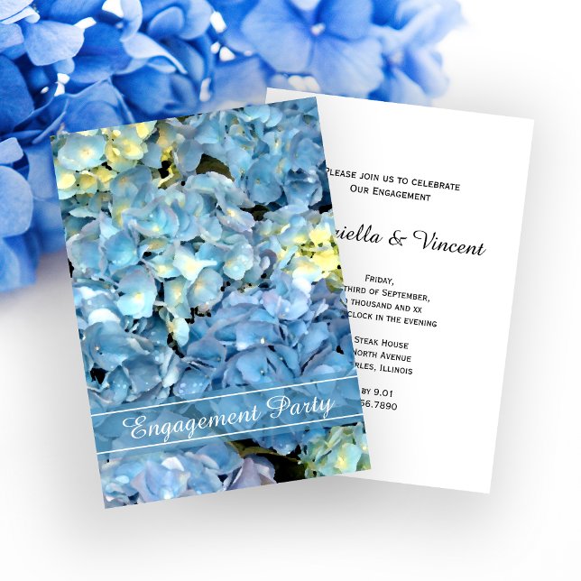 Invitation Blue Hydrangea Blossom (Créateur téléchargé)