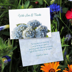 Invitation Blue Hydrangea Flowers Love n Merci Message Card