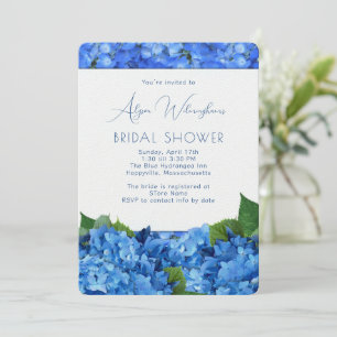 Invitation Blue Hydrangea Garden Fête des mariées