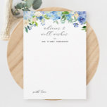 Invitation Blue Hydrangea Mariage Conseils et souhaits<br><div class="desc">Blue Hydrangea douche nuptiale conseils et souhaits Cartes</div>