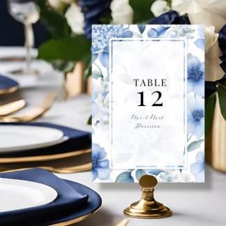 Invitation Blue Hydrangea Moderne Printemps Été Floral Mariag