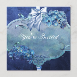 Invitation Blue Hydrangea Party