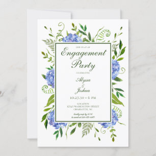 Invitation Blue Hydrangeas