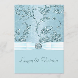 Invitation Blue Ice Sparkland Wonderland Mariage