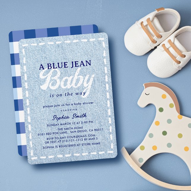 Invitation Blue Jean Baby Boy Baby Shower (Créateur téléchargé)