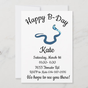 Invitation Blue King Cobra Joyeux Anniversaire 