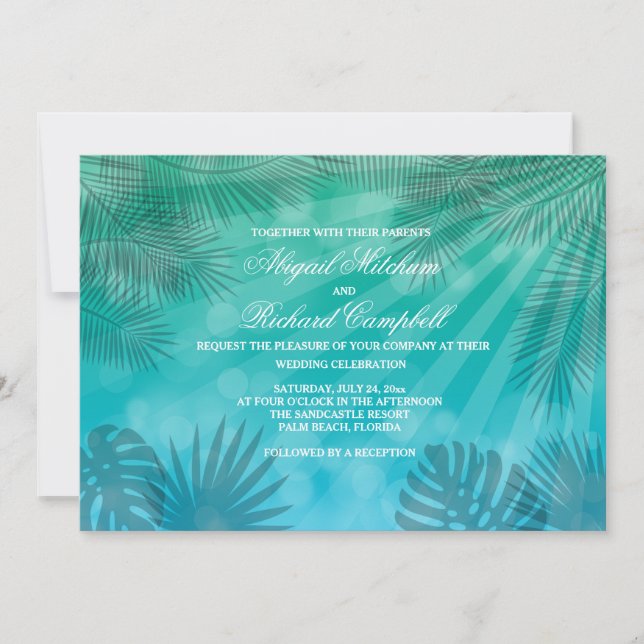 Invitation Blue Lagoon (Devant)