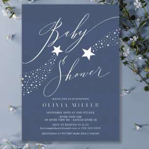 Invitation Blue Little Star Foil