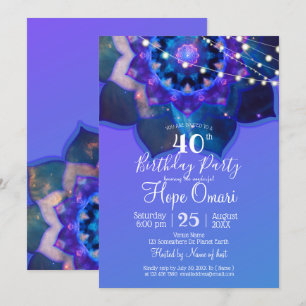 Invitation Blue Lotus Mandala
