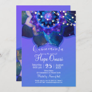 Invitation Blue Lotus Mandala