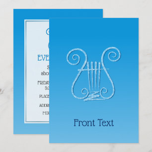 Invitation Blue Lyre