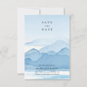 Invitation Blue Mountain Range Enregistrer La Date Photo