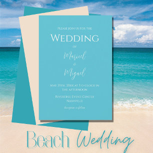 Invitation Blue Ocean Modern Mariage