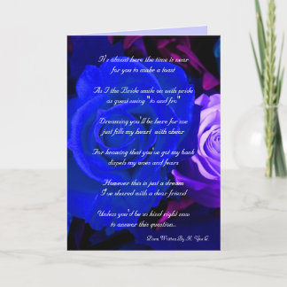 Invitation Blue Purple Rose Serez-Vous Mon Invitat D'Épouse