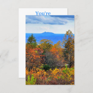 Invitation Blue Ridge Parkway Fall Vue sur Pilot Mountain
