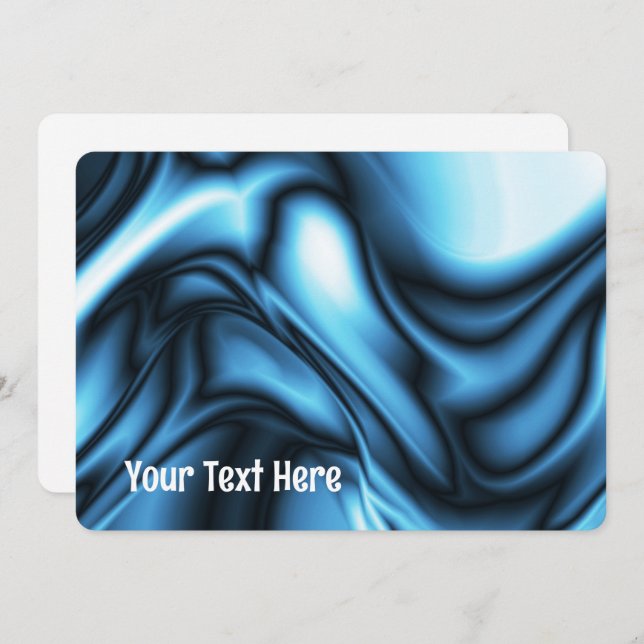 Invitation Blue Silk (Devant / Derrière)