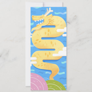 Invitation Blue Sky Dragon - Funky Cute