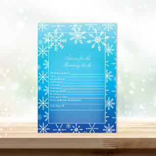 Invitation Blue Snowflake Conseils pour le jeu de Baby shower