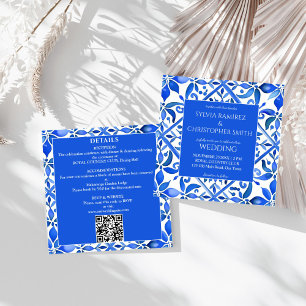 Invitation Blue Talavera tuiles espagnoles tout en un mariage