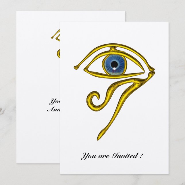 Invitation BLUE TALISMAN, papier métallique argenté (Devant / Derrière)