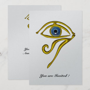 Invitation BLUE TALISMAN, papier métallique argenté