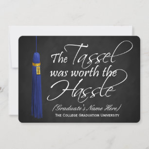 Invitation Blue Tassel vaut la peine de l'Hassle College Grad