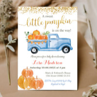 Blue Truck Citrouille est sur le baby shower