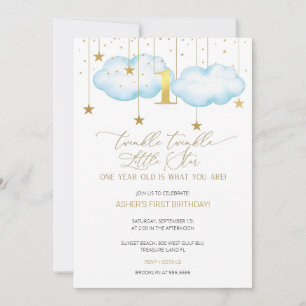 Invitation Blue Twinkle Twinkle Little Star Premier anniversa