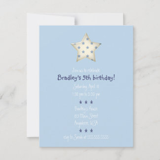 Invitation Blue & White Star