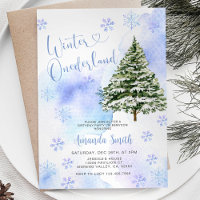 Blue Winter Pine Tree Onederland 1er anniversaire