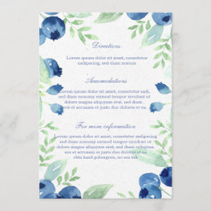 Invitation Blueberry Midsummer Rustic Berry Mariage