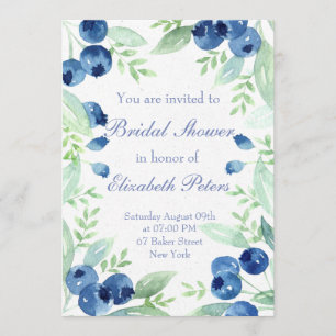 Invitation Blueberry Midsummer Rustic Mariage Fête des mariée