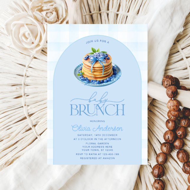 Invitation Blueberry Pancake Baby Brunch Baby shower (Créateur téléchargé)