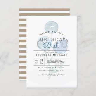 Invitation Blueberry Trio | Berry Watercolor Anniversaire Bas