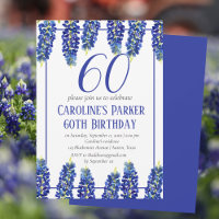 Bluebonnets 60e anniversaire Blue Floral Texas