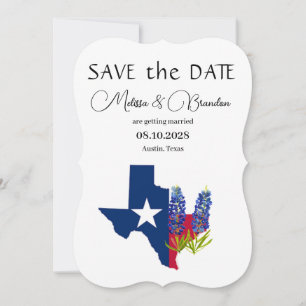 Invitation Bluebonnets Blue Floral Texas Rustic Mariage