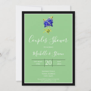 Invitation Bluebonnets du Texas sur Sage, Printemps, Couples