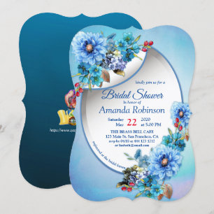 Invitation Blues de Cornflower en Fête des mariées aquarelle