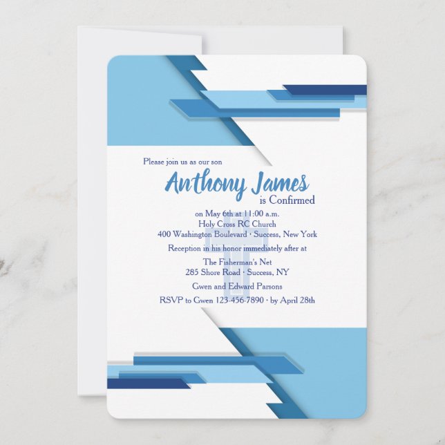 Invitation Blues Droite (Devant)