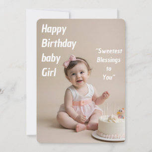 Invitation Blush Baby Birthday Girl – Téléchargement Instanta
