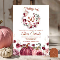 Blush Bourgogne Citrouille Tomber dans l'anniversa