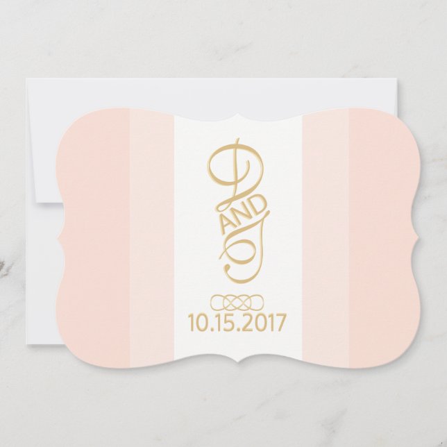 Invitation Blush et Gold (Devant)